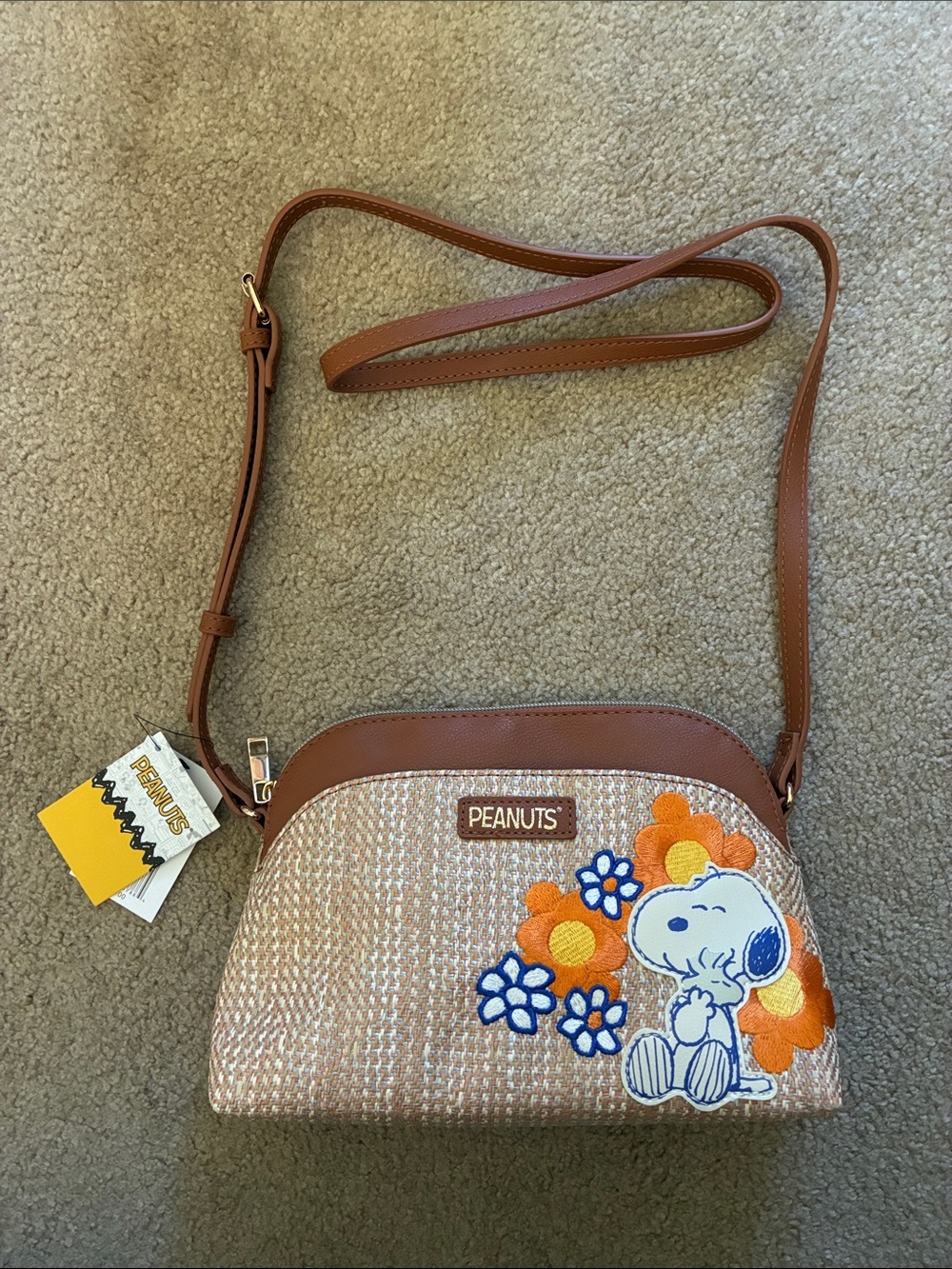 Peanuts Snoopy Floral Crossbody Bag